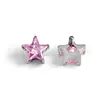 Brincos de Titânio F136 Estrela de Cinco Pontas Zircônia Estrela Liga de Titânio G23 Joias para Piercing Unha do Osso da Orelha Unha da Concha Unha do Lábio