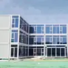Casa Móvel Contêiner com Parede Cortina de Vidro de Camada Dupla, Casa em Caixa de Embalagem Desmontável, Casa Pré-fabricada para Canteiro de Obras, Montagem de Casa para Departamento de Projeto