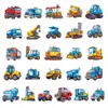 56 Novos Adesivos Cartoon Transfronteiriços para Veículos de Engenharia Civil, Materiais Decorativos Criativos e Personalizados para Crianças, Adesivos à Prova d'Água