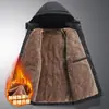 M-8XL Tallas Grandes Chaqueta de Algodón de Invierno para Hombre con Forro de Felpa Engrosada Cálida con Capucha Ropa de Invierno Acolchada de Algodón Desmontable