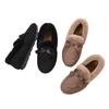 Otoño e Invierno Estilo Coreano Zapatos de Algodón para Mujer Zapatillas de Algodón Forradas de Vellón Zapatos de Frijol Estudiante Plano Casual Slip-on Zapatos Cálidos