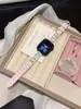 Correa de Cuero con Borde de Encaje de Trébol de Cuatro Hojas con Adornos de Diamantes Adecuada para Apple Watch iWatch Décima Segunda Generación 11/10