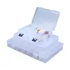Caja de almacenamiento con compartimentos fijos grandes y ranuras para evitar que los artículos se muevan, pequeña y práctica caja de joyería para cuentas y accesorios