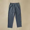 Pantalones de Verano Finos de Algodón y Lino para Hombre, Corte Holgado, Caída Recta Ancha, Seda Helada Lino Pantalones Largos, Marca de Moda, Tallas Grandes