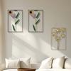 Estilo Nórdico Transfronteiriço Criativo Metal Parede Pendurado Ferro Sala de Estar Decoração de Parede Quadrada Flor Parede Decoração Fábrica Atacado