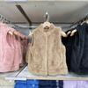 Roupas Infantis Outono e Inverno 2023 Meninos e Meninas Colete Longo de Veludo e Lã Polar Jaqueta Colete com Gola Alta 449888