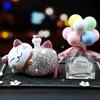 Adornos decorativos para el interior del coche con la consola central de Lucky Cat, de alta gama, con personalidad creativa y un hermoso estilo de diosa.