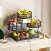 Prateleira Escada de Frutas para Mesa de Escritório Cesta de Lanches e Frutas para Mesa Rack de Armazenamento Cesta de Exibição em Camadas para Frutas, Legumes e Bebidas de Cozinha