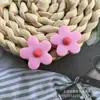 Coreia do Sul nova cerâmica macia ins moda brincos pequenas pétalas frescas girassol pequena flor acessórios diy brincos artesanais