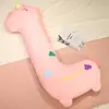 Almohada Larga de Dinosaurio Unicornio Linda para Niñas para Dormir en la Cama con las Piernas Dobladas Juguete de Peluche Muñeca de Tela Desmontable y Lavable