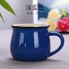 Copo Caneca de Cerâmica Criativa com Tampa Colher Copo de Café Copo de Água Copo de Porcelana de Barriga Grande para Café da Manhã Leite Logotipo Estampado