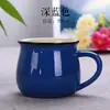 Caneca Cerâmica Criativa com Tampa e Colher Xícara de Café Xícara de Água Caneca de Barriga Cerâmica Xícara de Porcelana para Leite de Café da Manhã Logo Impresso