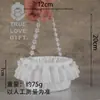 Cesta de Flores para Boda Estilo Occidental Blanca Portátil Cesta de Flores para Boda al Aire Libre Cesta de Pétalos Suministros para Boda Estilo Occidental Venta al por Mayor