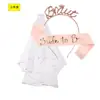 Alfabeto Francés Europeo y Americano Diadema de Novia Mariee Etiqueta Correa para el Hombro Set de Velo Tocados Europeos y Americanos para Despedida de Soltera
