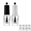 Botellas Transparentes Redondas y Cuadradas para Esmalte de Uñas 5ml 10ml 15ml Botellas de Vidrio para Cosméticos con Tapa y Pincel
