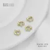 Conjunto de Contas Flor de Ouro Revestido de Cobre 18K Pulseira DIY Feita à Mão Pulseira Contas Espaçadoras Assimétricas Acessórios Versáteis para Joias Atacado