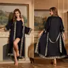 Bata de Noche de Gasa Satinada para Mujer, Primavera y Verano, Vestido Camisola Transfronterizo Yaoting, Bata de Satén Lisa, Ropa de Salón de Lujo para Mujer