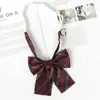 Corbata Jk Borgoña para Mujer, Estilo Japonés, Rayas, Fácil de Usar, para Fotos de Graduación, Toga de Licenciatura, Accesorio de Uniforme Escolar