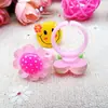 Anillo para Niños Lindo Resina Dibujos Animados Joyería Transparente Lote Mixto Anillo de Plástico Fabricante de Anillos Tienda de 2 Yuanes Venta al por Mayor