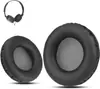 Adecuado para auriculares de 50-110 mm, juego de esponjas, funda redonda para auriculares, funda de cuero para orejeras, funda protectora de PU para cibercafé.