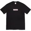 Camiseta Unisex de Manga Corta Supreme Trendy Streetwear Milán Algodón Puro Peso Pesado Clásica Suelta Versátil con Letras