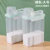 Caja de Almacenamiento para Detergente en Polvo con Asa Contenedor de Plástico Detergente para Ropa Baño Transparente Sellado Bote de Gran Capacidad Caja de Almacenamiento