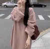 Suéter de Punto de Longitud Media Estilo Relajado y Suave para Mujer, Otoño e Invierno, Rejuvenecedor, Top Hermoso y Elegante para Mujer