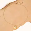 2026 Nuevo Estilo Ins Colgante Simple de Flor Collar de Personalidad para Mujer Temperamento Retro Metal Pétalo Gargantilla