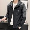 Chaqueta de Trabajo Nasa para Hombre, Primavera y Otoño 2024 Chaqueta de Mezclilla para Hombre con Forro Polar, Diseño de Bloques de Color