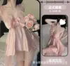 Coruja da Noite Estilo Puro Desejo de Luxo Lingerie Sexy Pijamas Sexy Nova Camisola de Seda Lisa Vestido com Alça de Renda Roupa de Casa