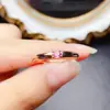 Anillo Popular de Zafiro Rosa Natural al por Mayor de Fábrica Plata S925 Incrustado Piedra Principal 3*4 Joyería de Lujo Venta Directa de Fábrica