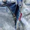 Pantalones Cortos de Mezclilla Rasgados de Moda para Hombre Marca de Moda para Hombre Pantalones Rectos Personalizados de Cinco Puntos Tendencia Europea y Americana Pantalones de Media Cintura Elásticos