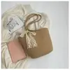 Bolso tejido de paja estilo francés para la playa, estilo vacacional casual, nuevo bolso de hombro de gran capacidad para mujer 2026