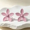 Aretes, tachuelas, aretes florales, aretes de lujo ligero de alta gama, aretes de diseñador de nicho para mujer