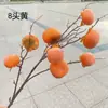 9 Bayas Artificiales de Caqui Espuma Caqui Ruyi Adornos de Decoración para el Hogar Planta Fruta de Caqui Falsa Venta al por Mayor