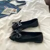 Zapatos planos retro de moda con lazos grandes para mujer, nueva colección otoño 2026, Mary Janes de punta redonda y suela plana, zapatos de corte bajo
