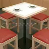 Mesas y Sillas Modernas Minimalistas para Restaurante de Comida Rápida, Mesa Larga de Pizarra de Madera Maciza para Tienda de Fideos, Mesas y Sillas para Restaurante Occidental, Sofá Doble con Funda Suave
