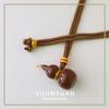 Nuevo Retro Simple Gota Calabaza cadena de suéter Moda de alta gama Lujo ligero Elegante Todo combina Collar Largo Guofeng