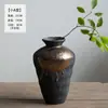 Jingdezhen Zen Retro Cerámica Florero Arreglo Floral Hidropónico Decoraciones Florales Hogar Sala de Estar Cerámica Gruesa Adornos Hechos a Mano