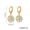 Europa y Estados Unidos transfronterizos pendientes simples de ojo de diablo estilo viento pendientes de árbol de la fortuna para mujer pendientes de árbol de aceite gota fabricantes al por mayor