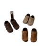 Su Meng 2025 Outono Novo Infantil Meninos Mocassins de Solado Macio Couro Genuíno Estilo Britânico Moderno Meninas Birkenstock