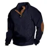 Ropa Masculina Transfronteriza Primavera y Otoño Jacquard Pesado Casual Sudadera de Manga Larga Amazon Corte Delgado Cuello Alto Pulóver Sudadera Bordada