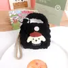 Funda para Auriculares de Lana Rellena de Dibujos Animados Tejida a Mano Funda para Auriculares de Lana Mini Monedero Bolsa de Almacenamiento