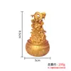 Novo Dourado Areia Zhao Gongming Tigela do Tesouro Enfeites Giratórios Decoração de Mesa de Escritório Enfeites da Fortuna Enfeites do Deus Marcial da Riqueza