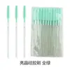 Comercio exterior caliente varilla de cristal cepillo de silicona para pestañas cepillo para cejas polvo de cebolla maquillaje mini cepillo color rizador de pestañas