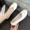 Sapatos Rasos de Metal Estilo Francês para Mulheres, Modelo Novo 2026, Loafers Retro Foscos com Solado Macio para Primavera e Outono