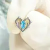 Pendientes Corazón de Espina de Titanio F136 Clavos de Hueso de la Oreja Aleación de Titanio G23 Incrustados Zirconia Clavos para Labios Clavos para la Lengua Joyería para Piercings Corporales