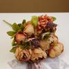 Flor Artificial de Peonía Hilada con Núcleo de 13 Cabezas Estilo Europeo Transfronterizo Flor Artificial de Boda Decoración de Mesa para Sala de Estar Hogar Ramo Artificial