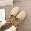 Zapatos Birkenstock Estilo Retro para Mujer 2026 Otoño Nuevo Suela Gruesa Punta Cerrada Medias Zapatillas de Casa para Exteriores Perezosas Zapatillas Birkenstock para Mujer