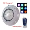 Luz de Piscina Colorida LED Transfronteiriça com Controle Remoto Montada na Parede Subaquática 29570 Plástico Luz de Piscina de Alta Potência